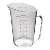Thunder Group PLMC064CL, 2-Quart Polycarbonate Measuring Cup with Handle, Capacity Marking Cups-Ounces, Clear