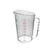 Thunder Group PLMC128CL, 4-Quart Polycarbonate Measuring Cup with Handle, Capacity Marking Cups-Ounces, Clear