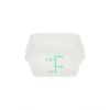 Thunder Group PLSFT002TL, 2-Quart Plastic Square Food Storage Containers, Translucent