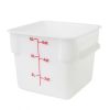 Thunder Group PLSFT006PP, 6-Quart Plastic White Square Food Storage Containers (Lids sold separately)