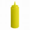 Thunder Group PLTHSB024Y, 24-Ounce Polycarbonate Squeeze Bottle, Yellow, 12/CS