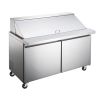 Omcan PT-CN-1194-H, 47-inch 2 Doors Stainless Steel Mega Refrigerated Prep Table