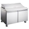 Omcan PT-CN-1524-HC, 60-inch 2 Doors Stainless Steel Refrigerated Prep Table