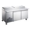 Omcan PT-CN-1829-HC, 71-inch 2 Doors Stainless Steel Refrigerated Pizza Prep Table