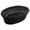 Winco PWBK-96V, 9.25-Inch Oval Polypropylene Woven Baskets, Black, 6-Piece Pack (Discontinued) (Discontinued)