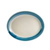 C.A.C. R-12NR-BLU, 9.5-Inch Stoneware Blue Oval Platter with Narrow Rim, 2 DZ/CS