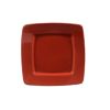 C.A.C. R-S6Q-R, 6.87-Inch Porcelain Red Square In Square Plate, 3 DZ/CS
