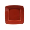 C.A.C. R-S8Q-R, 8.87-Inch Porcelain Red Square In Square Plate, 2 DZ/CS