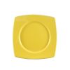 C.A.C. R-SQ8-Y, 8.87-Inch Porcelain Yellow Round In Square Plate, 2 DZ/CS