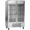 Beverage Air RB49HC-1G, 52-Inch 46.15 cu. ft. Bottom Mounted 2 Section Glass Door Reach-In Refrigerator