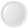 Thunder Group RF1016W 16 Inch Western Black Pearl Round Melamine White Dinner Plate, EA