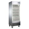 Universal Coolers RICI-30G, 29-inch Stainless Steel Glass Door Reach-In Refrigerator, 23 Cu. Ft.