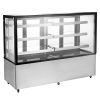Omcan RS-CN-0571-S, 72-inch Stainless Steel Square Glass Refrigerated Display Case