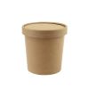 SafePro Eco SB51 12 Oz. Recyclable Kraft Paper Soup Cup with Vented Paper Lid Combo, 250/CS