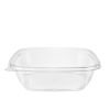 SafePro SC4-32C, 32 Oz Shallow Clear PET Square Containers, 140/CS. Lids Sold Separately.