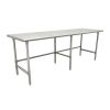 L&J SG24108-RCB 24x108-inch Stainless Steel Work Table with Cross Bar and Galvanized Legs