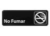 Winco SGN-364 9x3-inch 'No Smoking' Black Information Sign, Spanish
