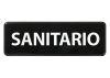 Winco SGN-367 9x3-inch 'Sanitize' Black Information Sign, Spanish