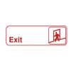 Winco SGN-381W, 9x3-inch 'Exit' White Information Sign