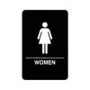 Winco SGNB-606, 6x9-inch 'Women' Braille Information Sign
