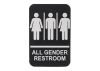 Winco SGNB-607 6x9-inch 'All Gender Restroom' Braille Information Sign