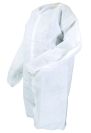 SafeGuard SLCW30XL, Latex Free Lab Coat with Collar, Spunbound Propylene, White, Size Extra Large, Elastic wrist, 4 snaps, 10/CS