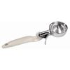 Thunder Group SLDS010L, 3.25-Ounce Stainless Steel Lever Disher, Size 10, Coated Handle, Ivory
