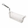Thunder Group SLFB007, 13 3/8 x 4 3/8 x 5 1/2-Inch Rectangular Nickel-Plated Fry Basket With Gray Handle