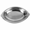 Thunder Group SLGT008, 8-Ounce Stainless Steel Oval Au Gratin Dish