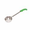 Thunder Group SLLD106P, 6-Ounce Stainless Steel Perforated Portioner with Plastic Handle, Green (Discontinued)