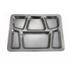 Winco SMT-2, 15.8x11.7x08-Inch Stainless Steel Mess Tray with 6 Compartments, Style B