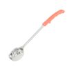 C.A.C. SPCT-2RD, 2 Oz Stainless Steel Solid Portion Spoon with Red Handle