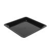 Fineline Settings SQ4616.BK, 16x16-inch Platter Pleasers Polystyrene Black Square Platter, 20/CS