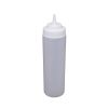 C.A.C. SQBT-W-24C, 24 Oz Plastic Clear Wide-Mouth Squeeze Bottle, 6/PK