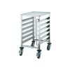 Winco SRK-12, 12-Tier Stainless Steel End-Load Steam Table Pan/Food Pan Rack with Brakes