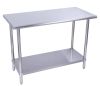 L&J SS2460 24x60-inch All Stainless Steel Work Table