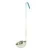 C.A.C. SSLD-60TL, 6 Oz Stainless Steel One-Piece Ladle with Teal Handle