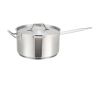 Winco SSSP-10, 10-Quart 6.12-Inch High 11-Inch Diameter Stainless Steel Pan with Cover Helper Handle, NSF