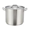Winco SST-12, 12-Quart 7.125-Inch High 11-Inch Diameter Stainless Steel Stock Pot with Cover, NSF