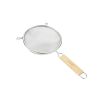 C.A.C. SSTR-08D, 8-inch Stainless Steel Double Mesh Strainer with Wood Handle