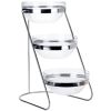 Winco TDS-3, 3-Tiered 18-8 Stainless Steel Display Server Stand Set with Glass Containers (Discontinued)