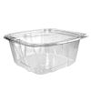 SafePro TE64 64 Oz Tamper Evident Clear Plastic Container with Hinged Lid, 150/CS