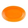 C.A.C. TG-12-TNG, 10.62-Inch Porcelain Tangerine Oval Platter, 2 DZ/CS