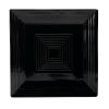 C.A.C. TG-SQ16-BLK, 10-Inch Porcelain Black Square Plate, DZ