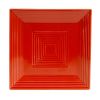 C.A.C. TG-SQ16-R, 10-Inch Porcelain Red Square Plate, DZ