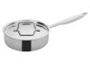 Winco TGET-2, 2-Quart Tri-Ply Stainless Steel Saute Pan w/Lid, Long Handle, NSF