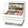 Turbo Air TOM-30LW-SF-N Open Display Horizontal Merchandiser 28-Inch L Low Profile SS Front Panel-White
