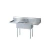 Turbo Air TSA-2-12-D1, 18 x 18 x 12-inch Two Compartment Sinks, Stainless Steel