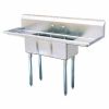 Turbo Air TSCS-3-23, 16 x 14 x 12-inch Three Compartment Sink, Stainless Steel