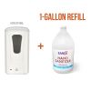 Set: One Automatic Liquid/Gel Sanitizer Dispenser and One 1-Gallon Gel Hand Sanitizer 70% Isopropyl Alcohol